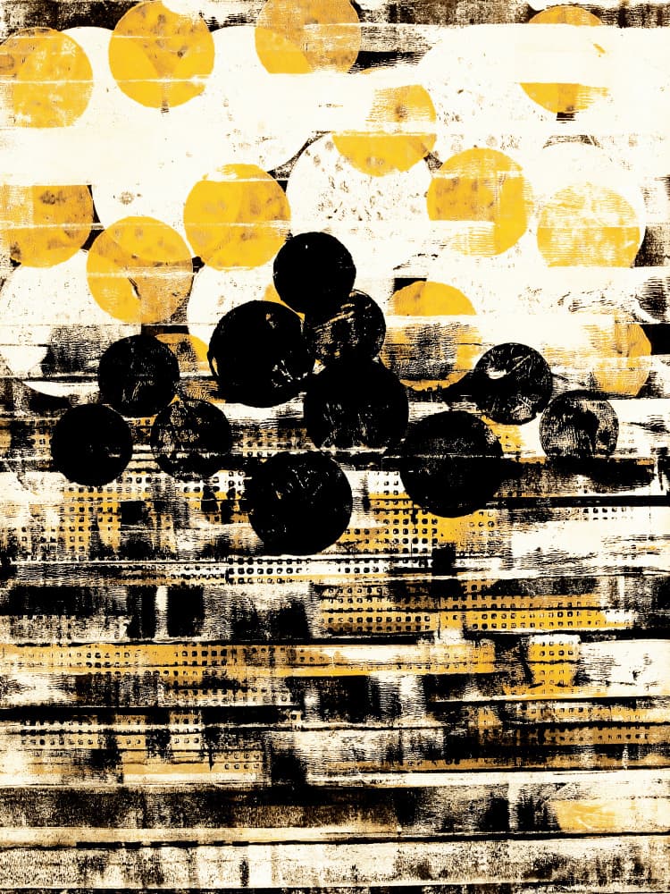 Abstract Grunge Circles by Petr Strnad — canvas wall art