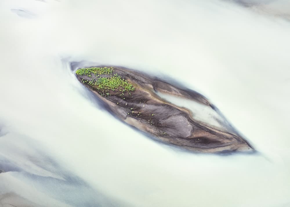 Green Island Water Flow by Shenshen Dou — canvas wall art