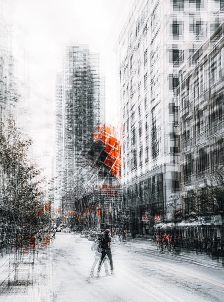 Abstract City Motion by Carmine Chiriacò — canvas wall art