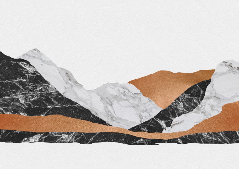 Abstract Marble Mountains by Orara Studio — canvas wall art