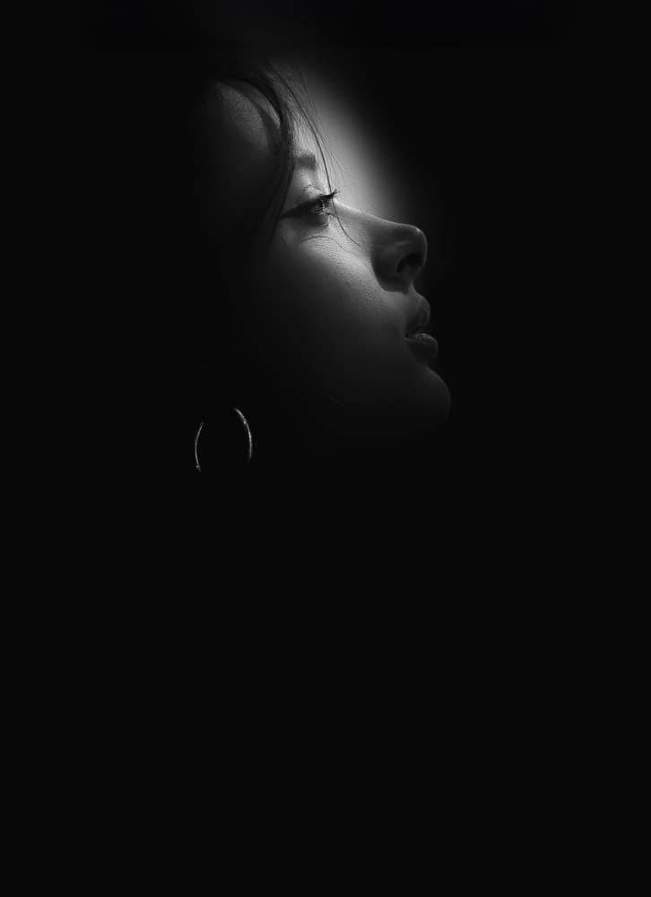 Profile In Light And Shadow by Toni Fidanza — canvas wall art