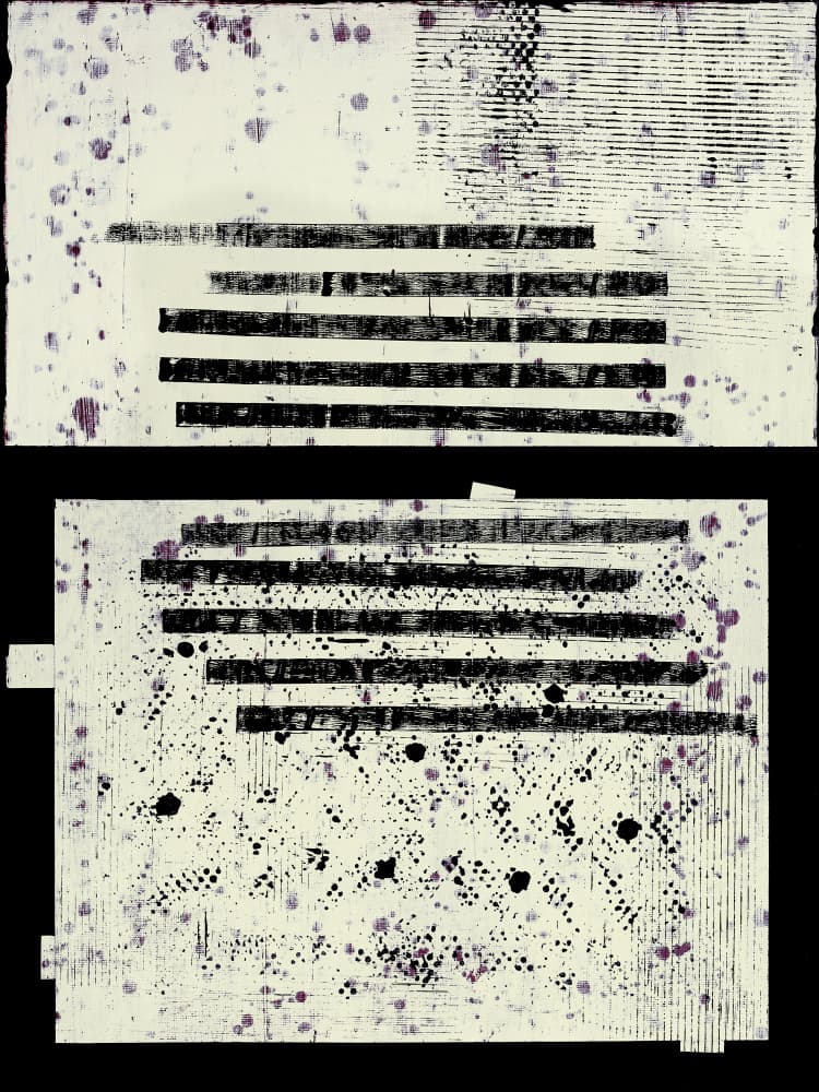 Distressed Abstract Lines by Petr Strnad — canvas wall art