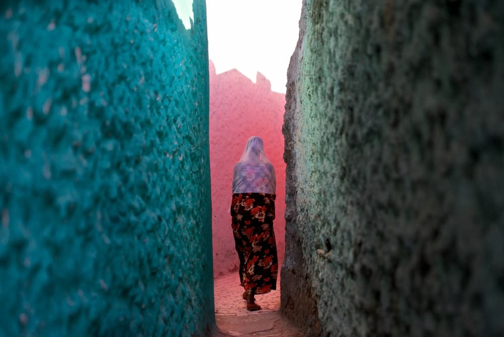 Colorful Alley Walk by Trevor Cole — canvas wall art