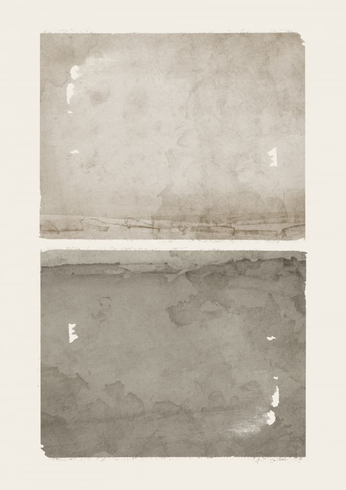 Distressed Neutral Horizon by Ema Paraschiv — canvas wall art