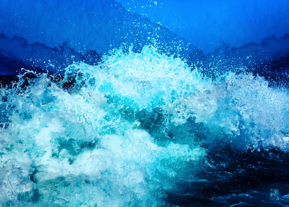 Turquoise Ocean Splash by Osvaldo Russo — canvas wall art