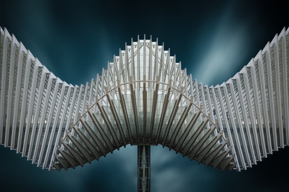 Sleek Architectural Curves by Michiel Hageman — canvas wall art