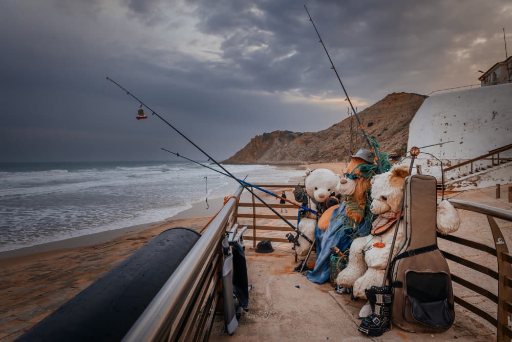 Coastal Teddy Bear Crew by Adrian Popan — canvas wall art