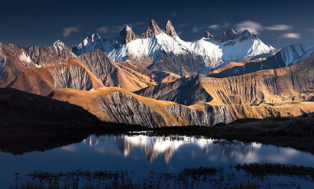 Autumn Mountain Reflection by Karol Nienartowicz — canvas wall art