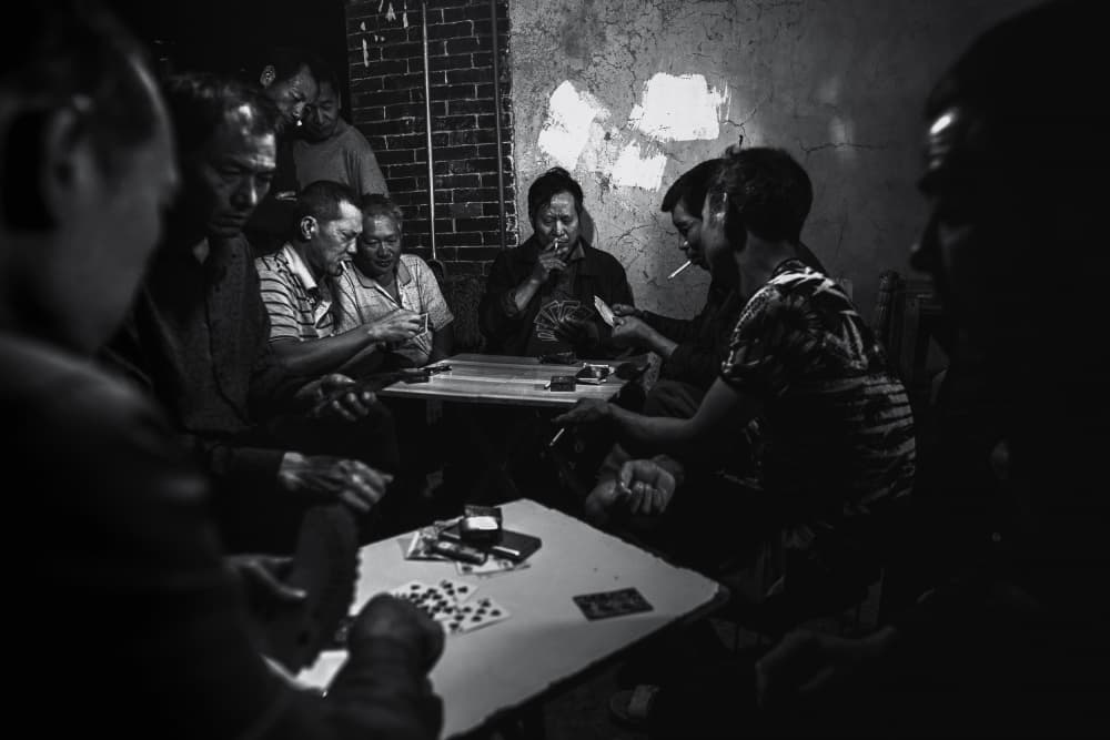 Smoky Card Game by Marco Tagliarino — canvas wall art