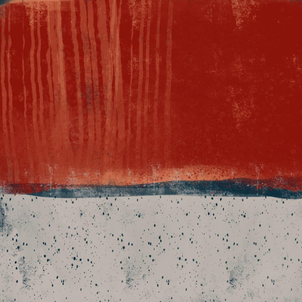 Rustic Red Earth Lines by MANSI SAXENA — canvas wall art