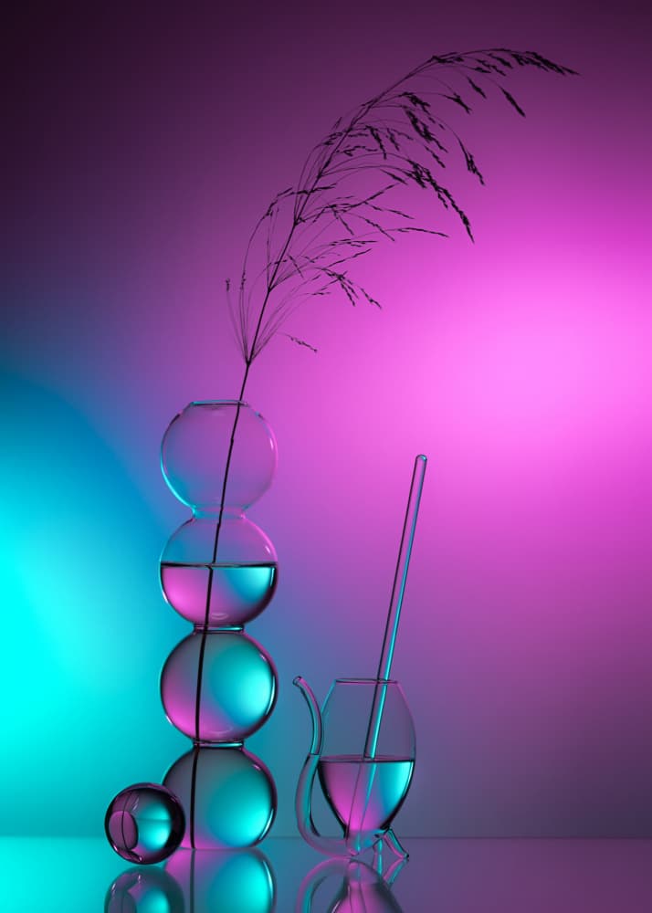 Modern Neon Still Life by Rico Cavallo — canvas wall art