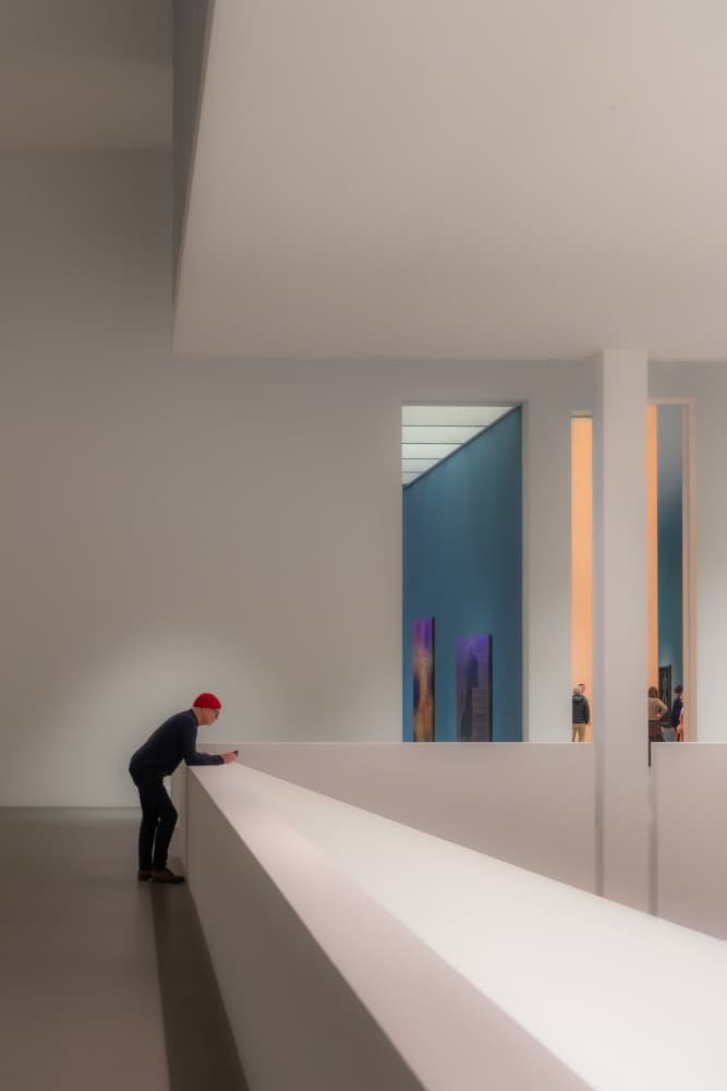 Man in Modern Museum by Andy Dauer — canvas wall art