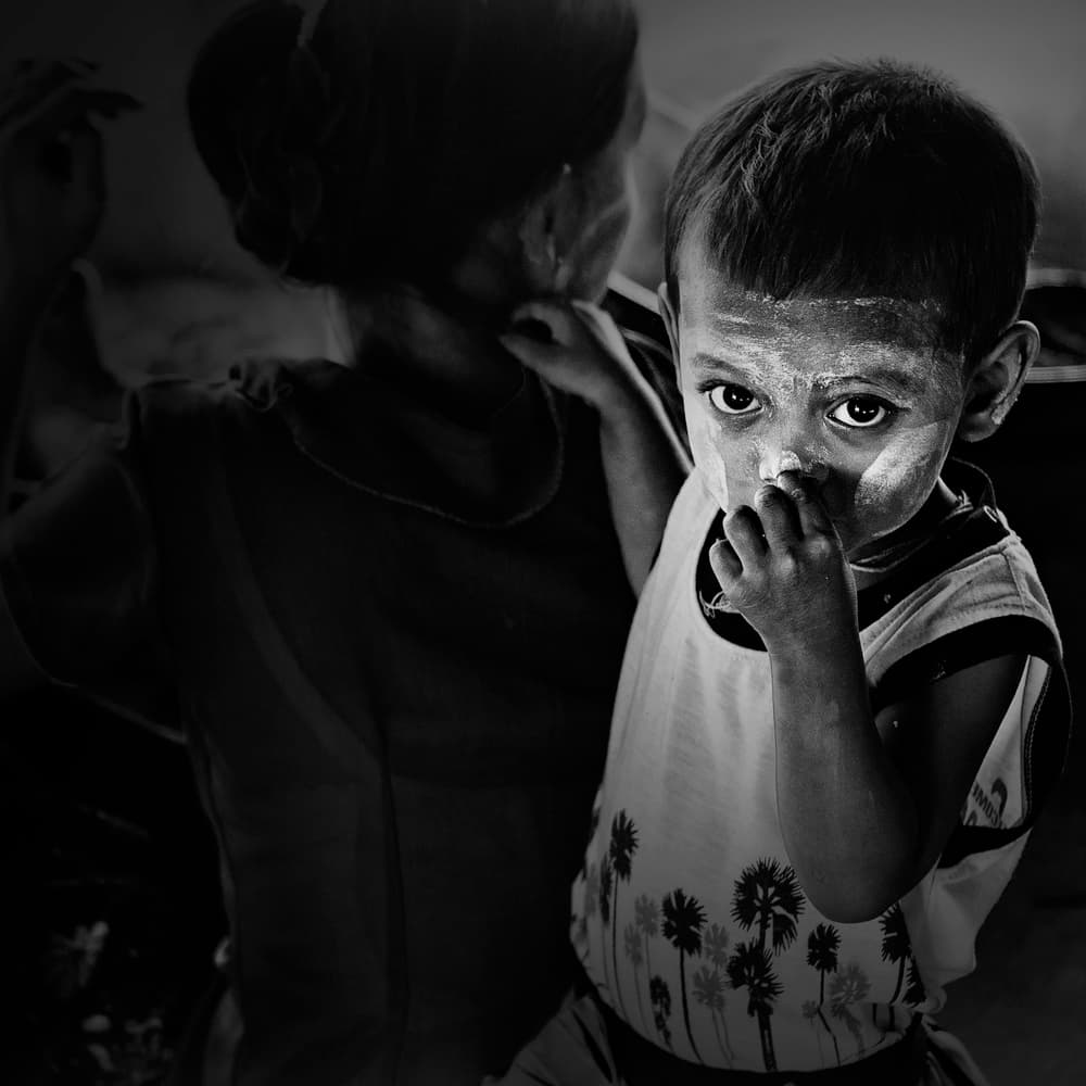 Solemn Young Gaze by Mozart Chan — canvas wall art
