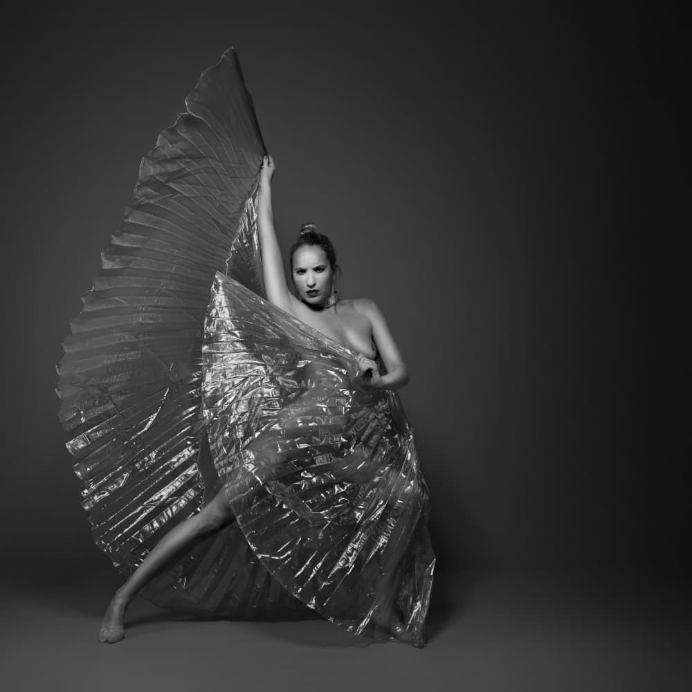 Dancing Woman With Wings by Angéla Vicedomini — canvas wall art