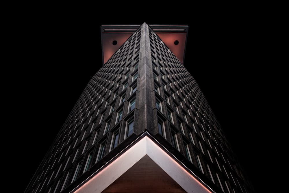 Dark Modern Skyscraper by fotomarion — canvas wall art