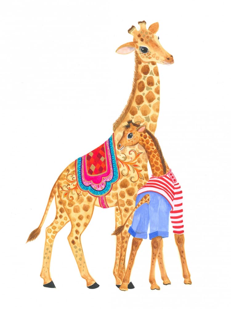 Sunday Best Giraffes by Isabelle Brent — canvas wall art