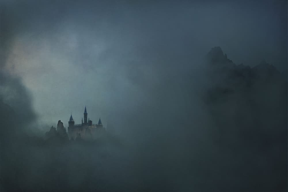 Castle in the Clouds by Uschi Hermann — canvas wall art