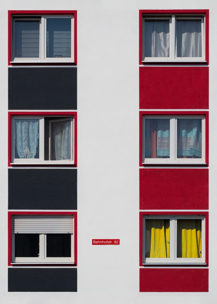 Colorful Geometric Facade by FranzStaab — canvas wall art
