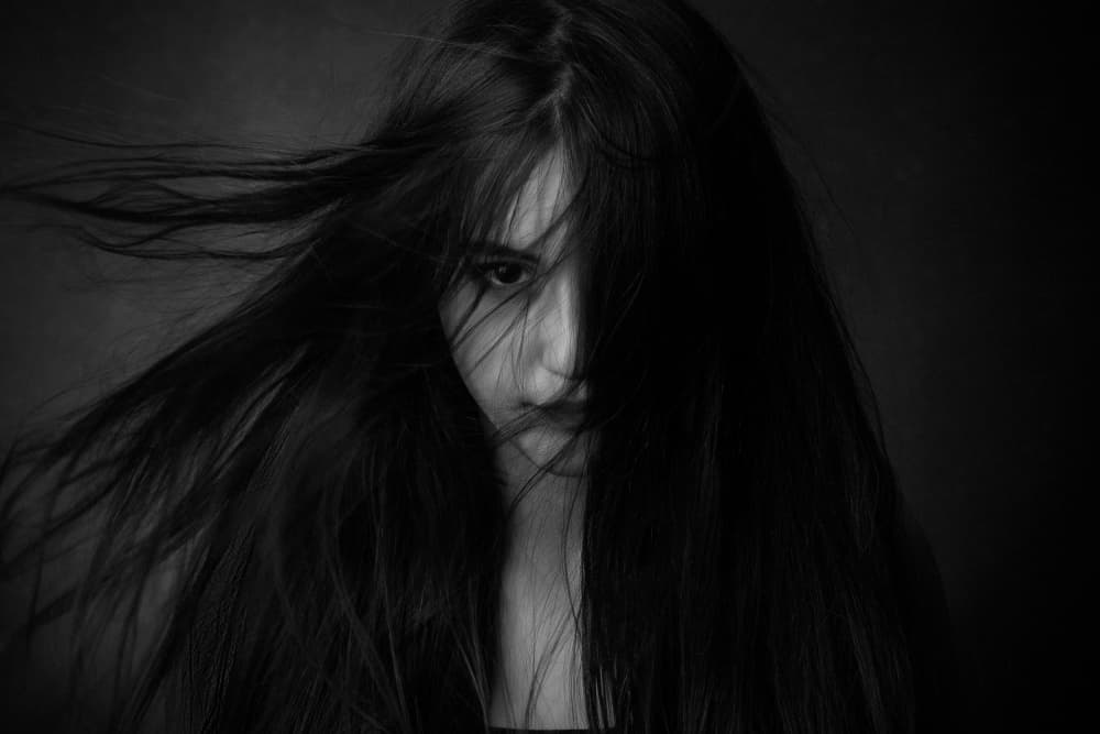 Windswept Mysterious Woman by Mehdi Mokhtari — canvas wall art