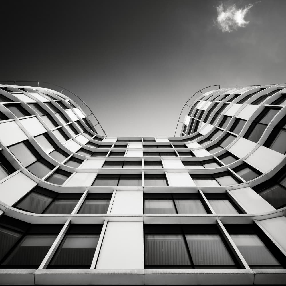 Modern Geometric Building by Christian Meermann — canvas wall art