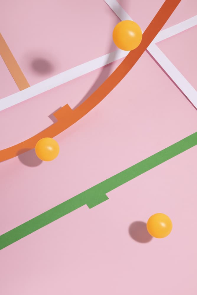 Pink Geometric Play by Julia Ramiro — canvas wall art