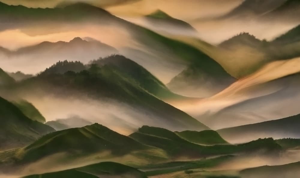 Misty Mountain Serenity by Robin Wechsler — canvas wall art