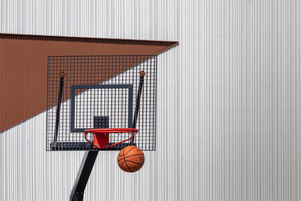 Modern Basketball Hoop by Theo Luycx — canvas wall art