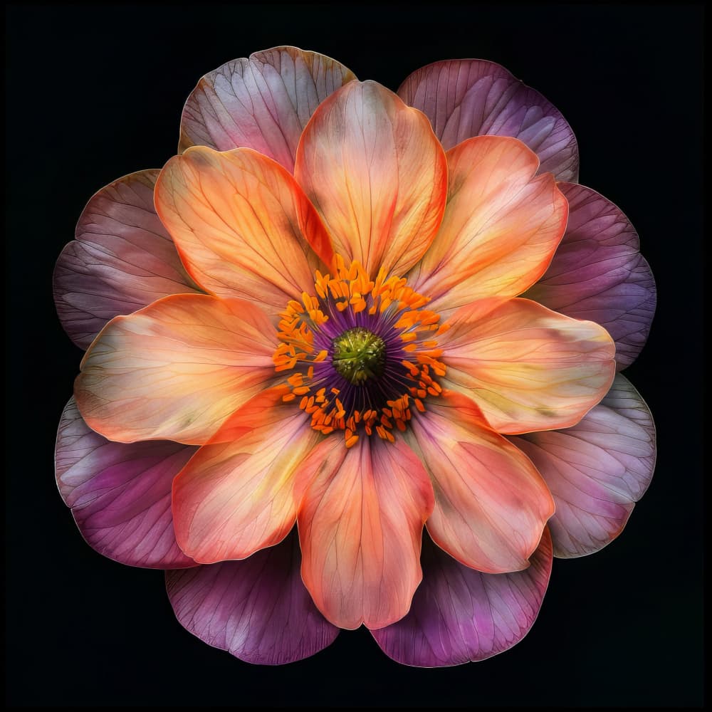 Vibrant Floral Bloom by Bilge Paksoylu — canvas wall art