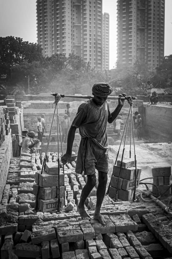 Urban Brick Carrier by Elena Molina — canvas wall art