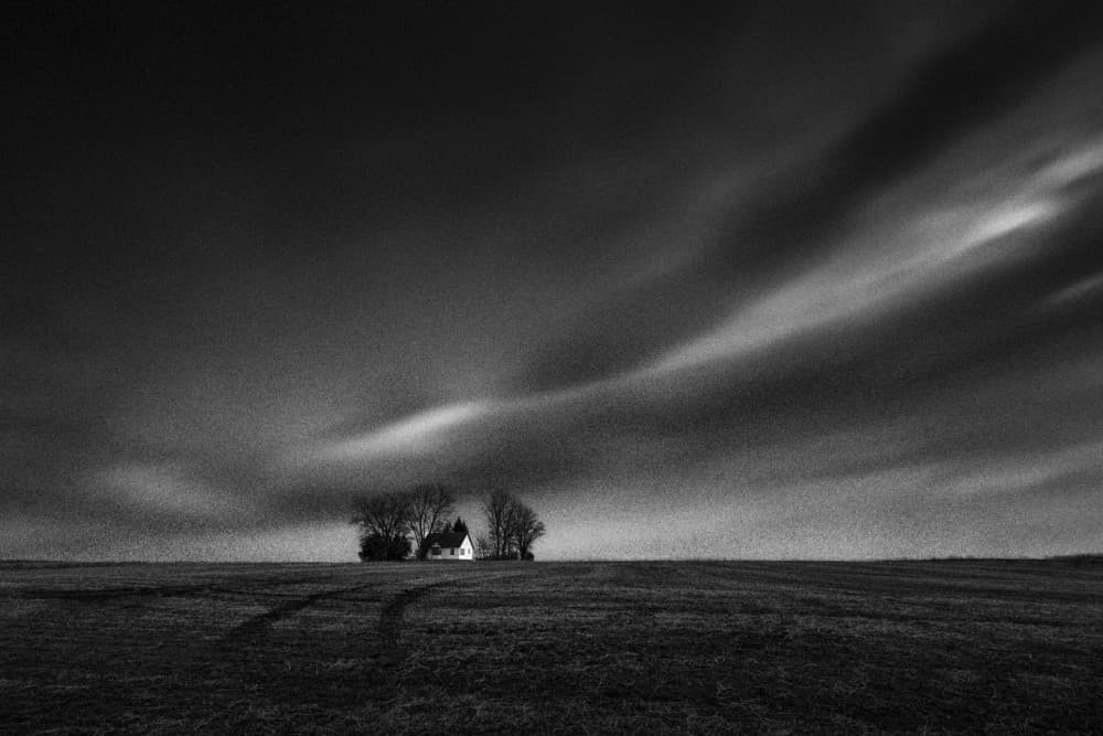 Lonely Farmhouse Sky by Steven Zhou — canvas wall art