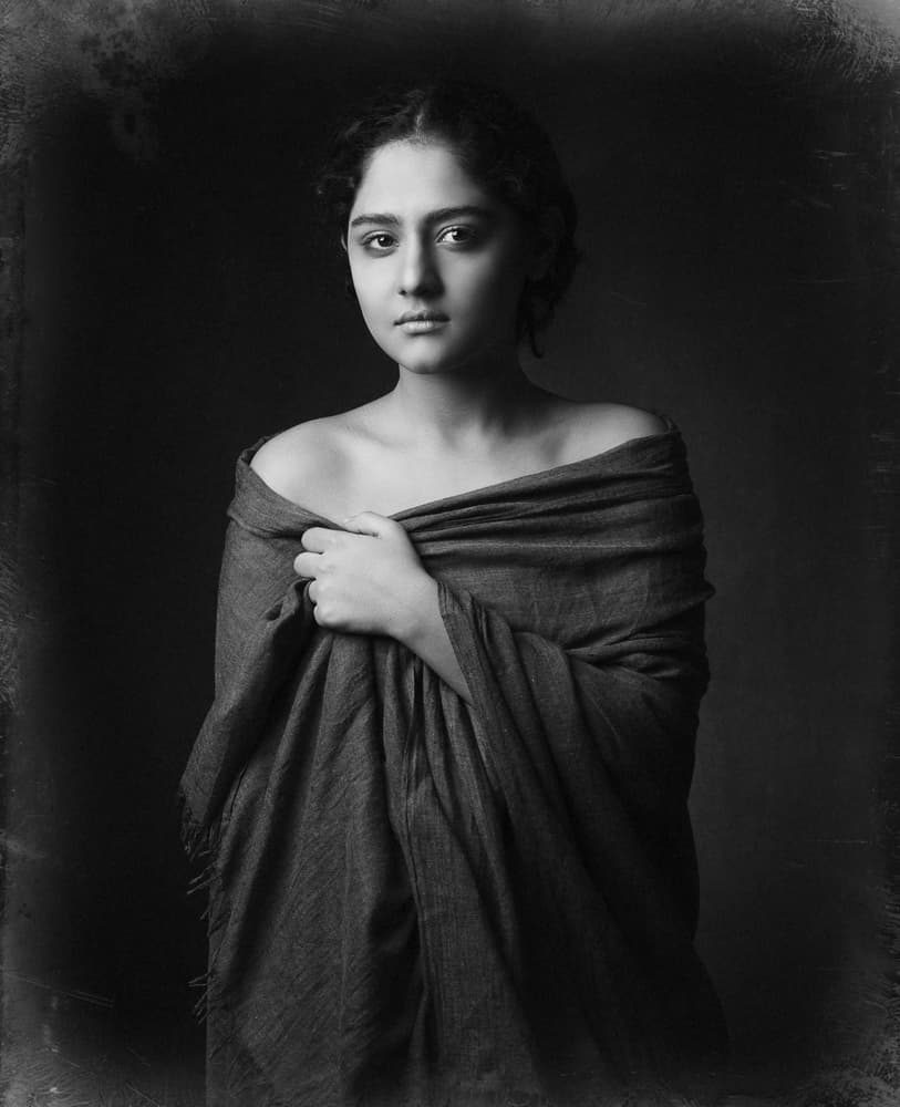 Elegant Draped Woman by Mehdi Mokhtari — canvas wall art