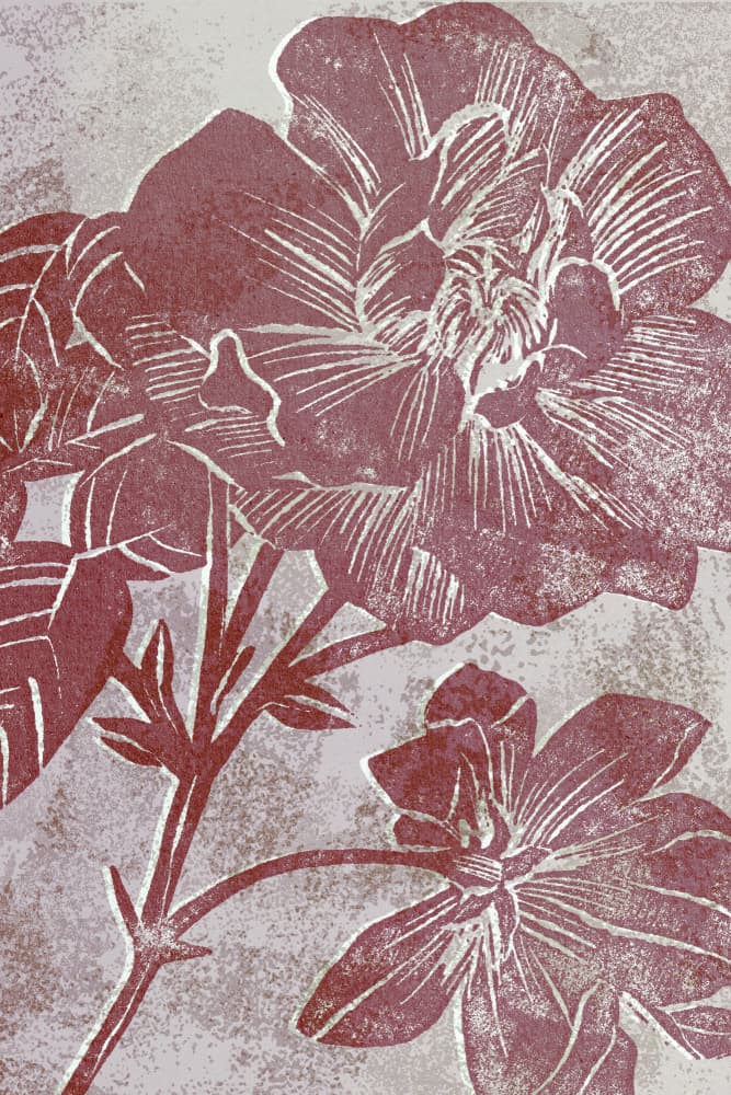 Rustic Maroon Blooms by Apostrofo Design — canvas wall art