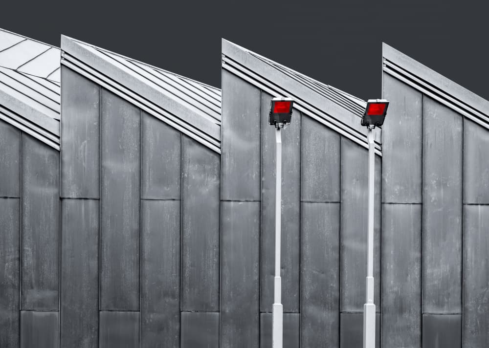 Modern Red Lights by Roland M Schwerdtfeger — canvas wall art