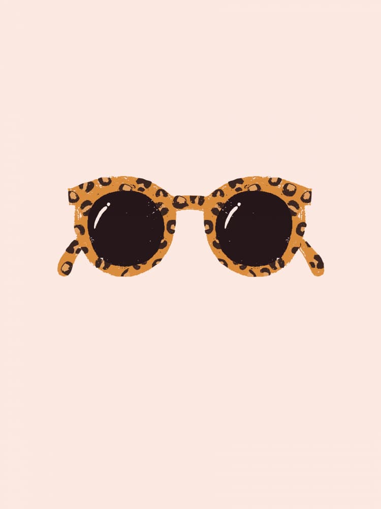 Leopard Sunglasses Style by Aislinn Simmonds — canvas wall art