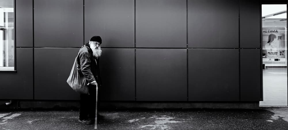 Bearded Man Urban Portrait by Julien Oncete — canvas wall art
