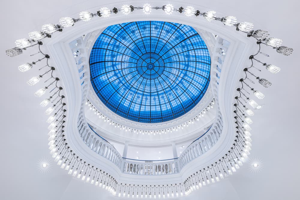 Blue Dome Grand Interior by fotomarion — canvas wall art