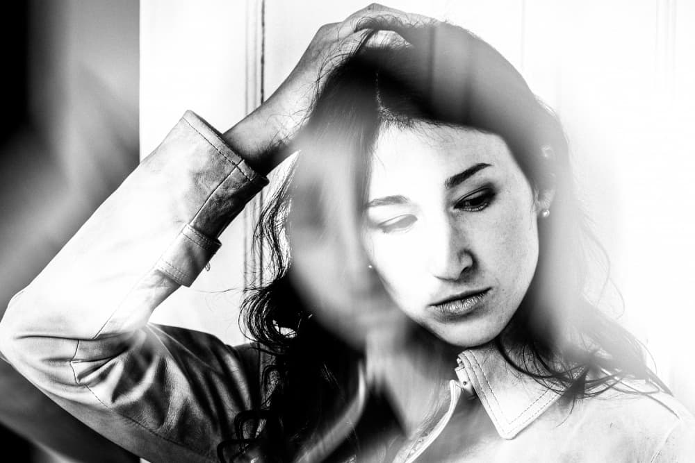 Pensive Woman Portrait by Ruth Franke — canvas wall art