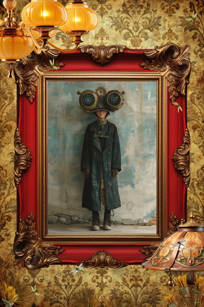 Ornate Steampunk Portrait by Sue Skellern — canvas wall art