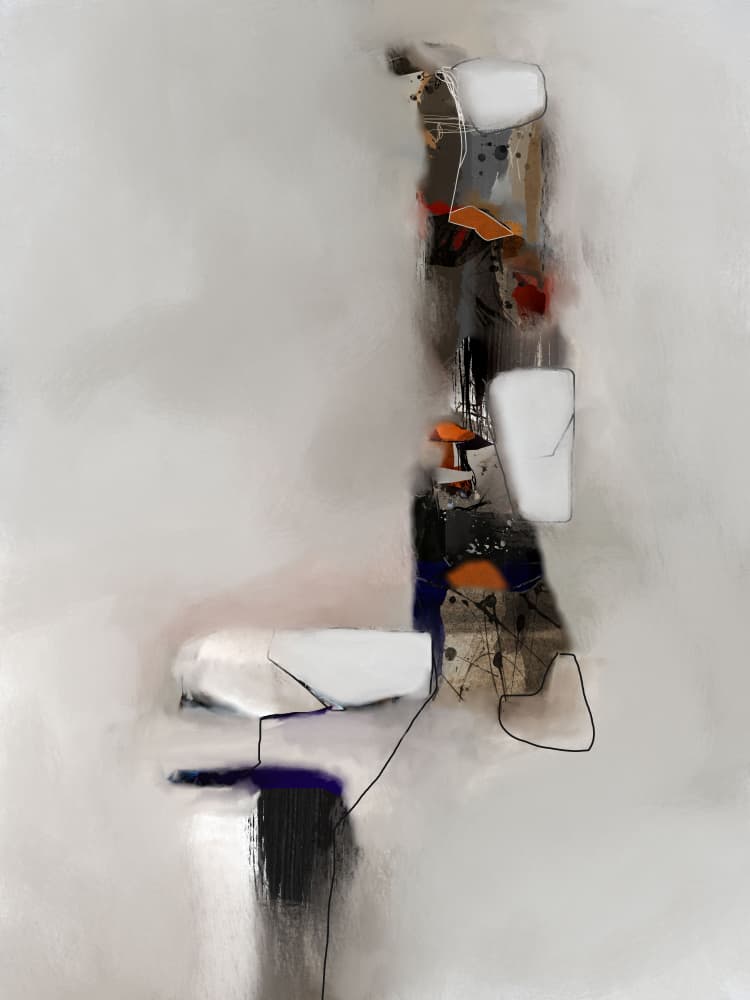 Modern Abstract Composition by Roberto Moro — canvas wall art