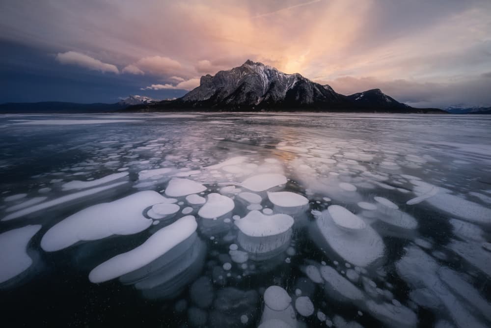Majestic Ice Bubbles Mountain by Yongnan Li (李永男) — canvas wall art