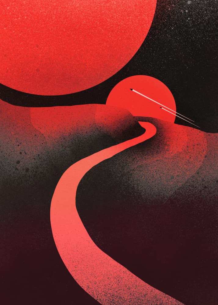 Path to a Red Planet by Stephen Wade — canvas wall art