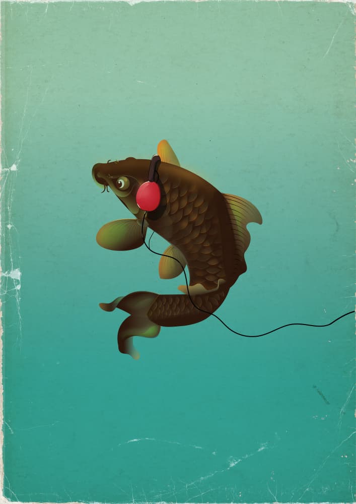 Whimsical Music Fish by Nicholas — canvas wall art