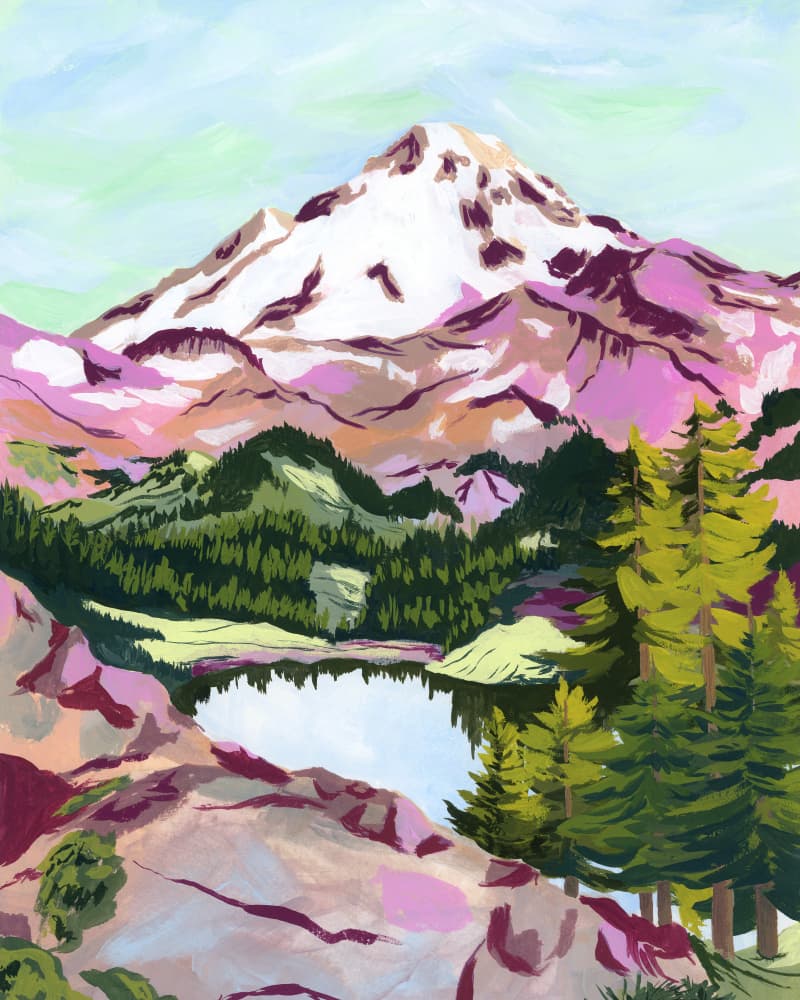 Vibrant Alpine Vista by Sarah Gesek — canvas wall art