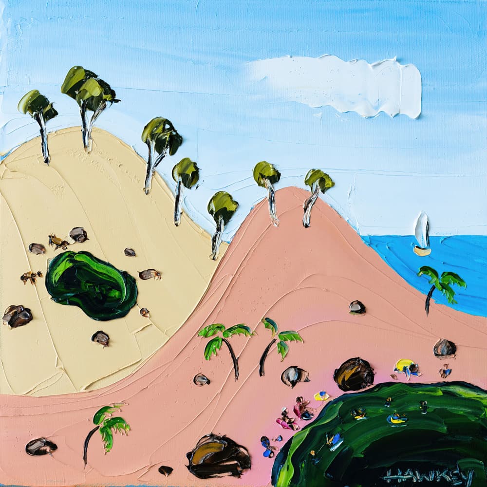 Vibrant Beach Hills by Angela Hawkey — canvas wall art