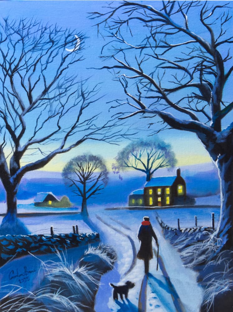 Winter Walk Home by Gordon Bruce — canvas wall art