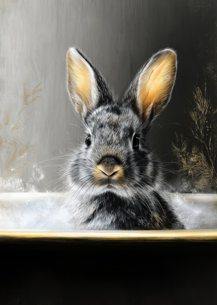 Curious Little Bunny by Justyna Jaszke — canvas wall art