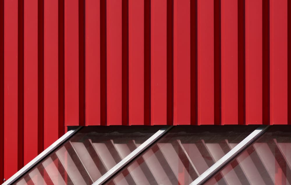 Geometric Red Wall by Stephan Rückert — canvas wall art