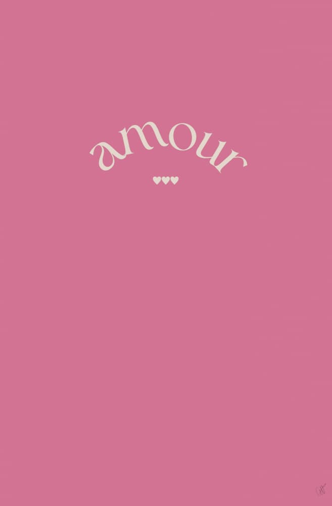 Pink Amour Hearts by Anne-Marie Volfova — canvas wall art