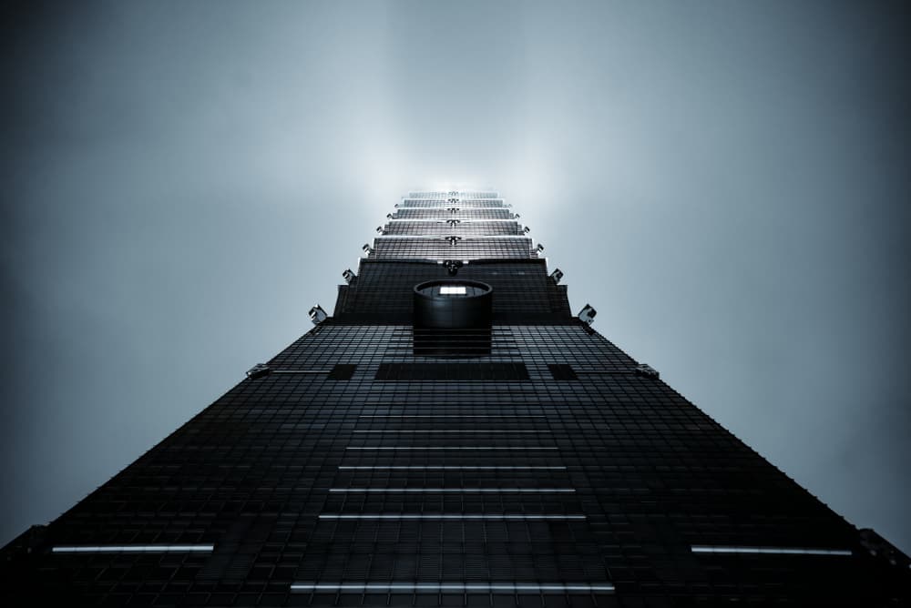 Ascending Urban Tower by Mike Kreiten — canvas wall art