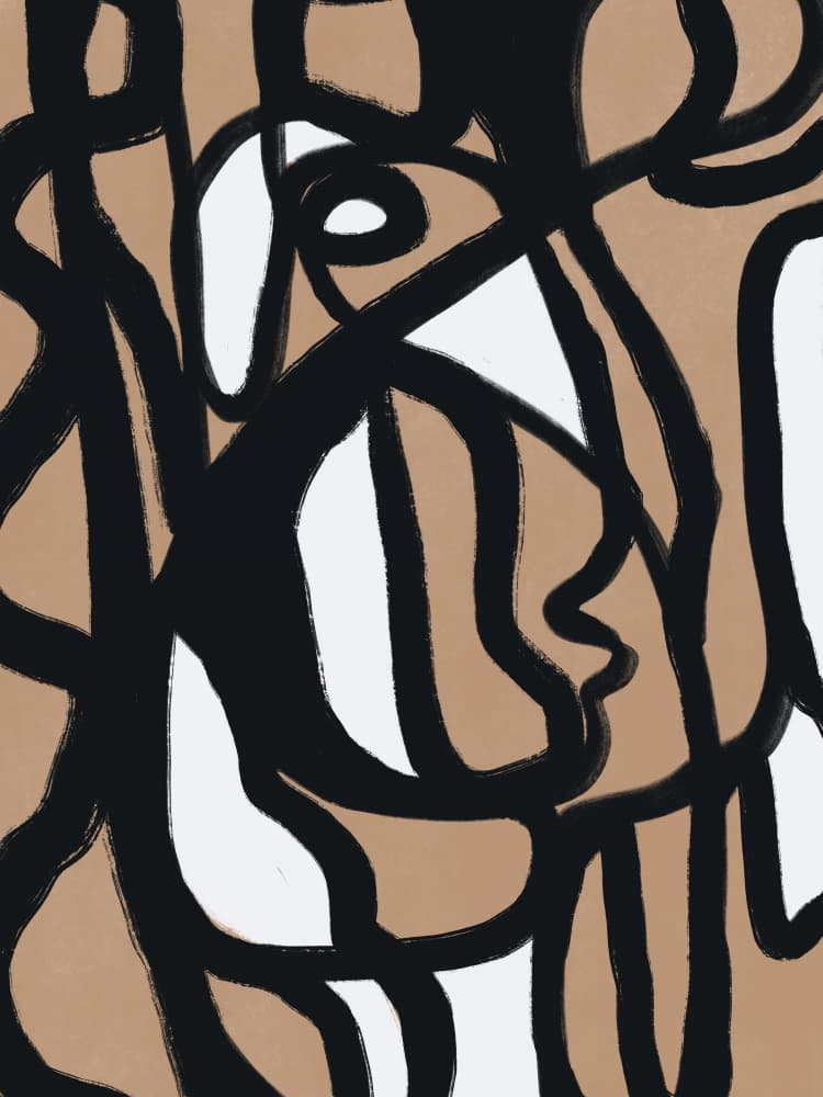 Modern Abstract Lines by Little Dean — canvas wall art